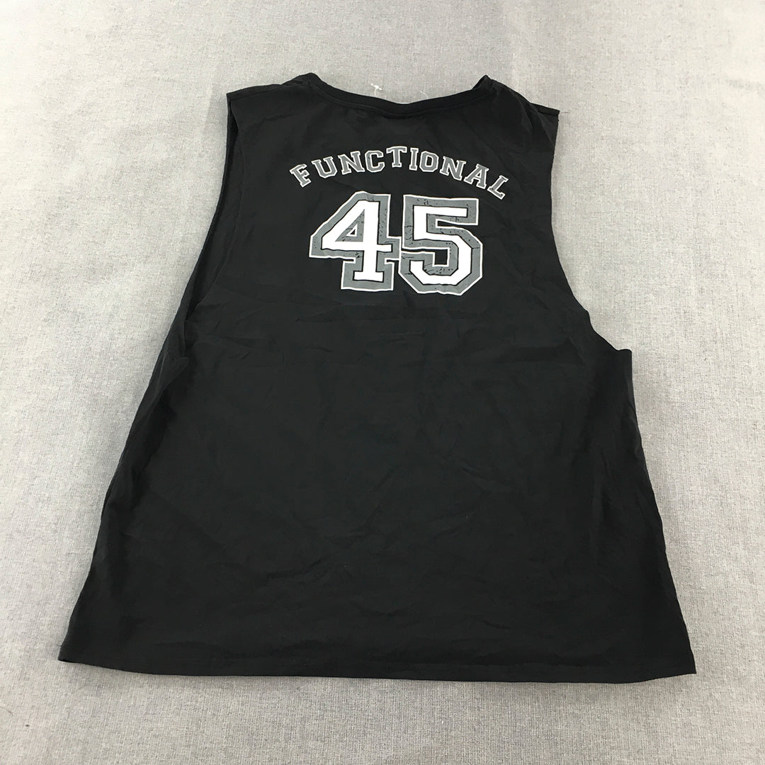 F45 Mens Tank Top Size XL Black Brooklyn Boxing Gym Workout