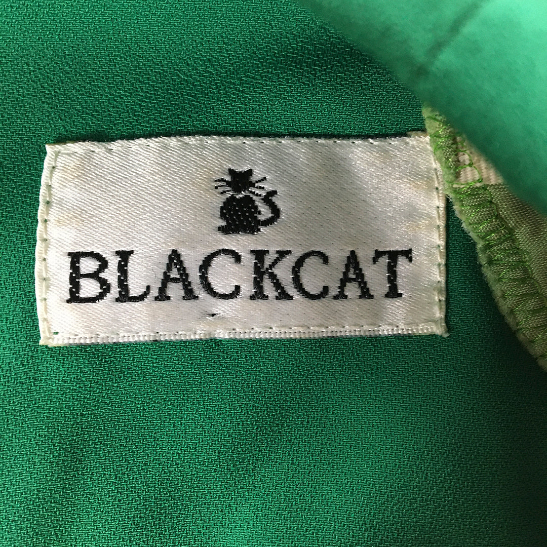 Vintage Blackcat Womens Pencil Dress Size S (AU 8 - 10) Green Knee Length