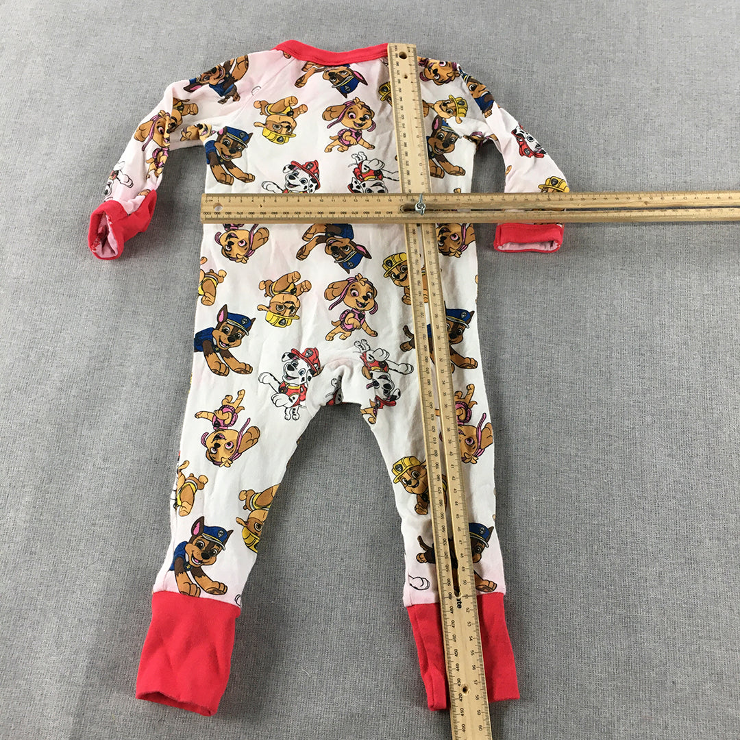 Paw Patrol Baby Jumpsuit Size 0 (6 - 12 Months) Zip Up White One-Piece Romper