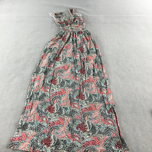 Lovely Girl Womens Midi Dress Size S Black Red Paisley Sleeveless