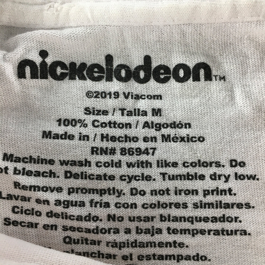 Nickelodeon Kids Girls Cropped Top Size M White Short Sleeve Cartoon T-Shirt