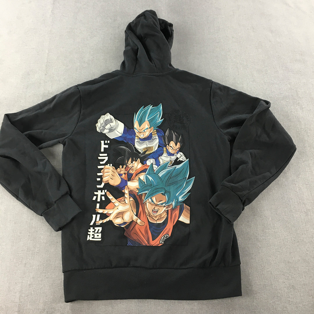 Dragon Ball Super Mens Hoodie Sweater Size S Black Pockets Jumper