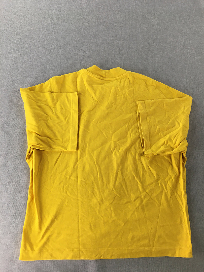 Uniqlo UT x Verdy T-Shirt Adult Size S Yellow Rise Again Short Sleeve