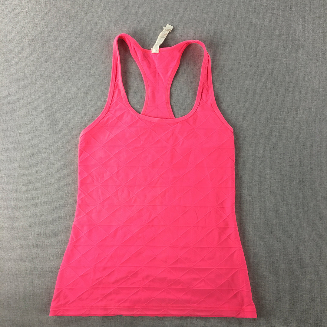 Lorna Jane Womens Tank Top Size XS Hot Pink Sleeveless Shirt