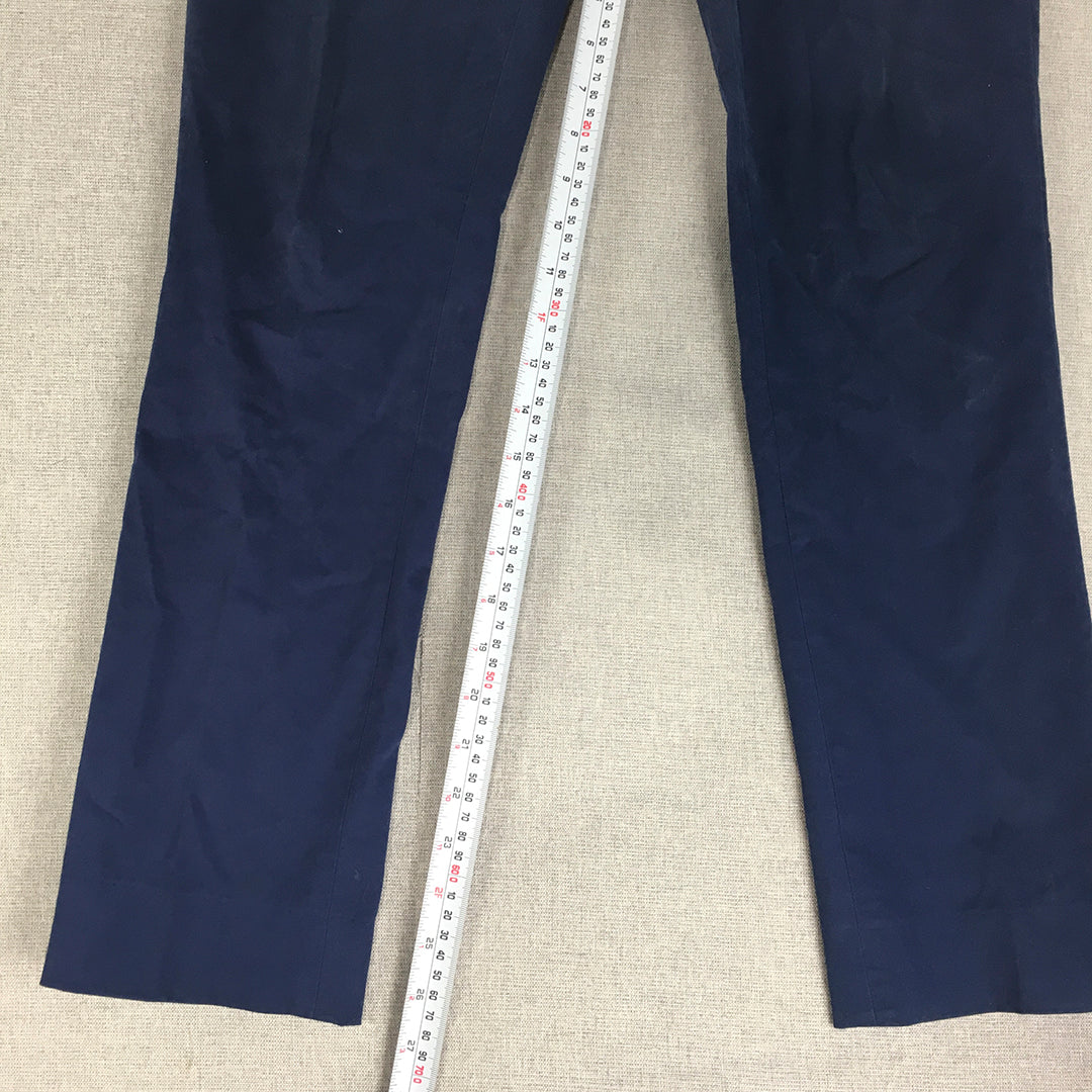 H&M Mens Dress Pants Size 30 Blue Slim Fit Straight Pockets