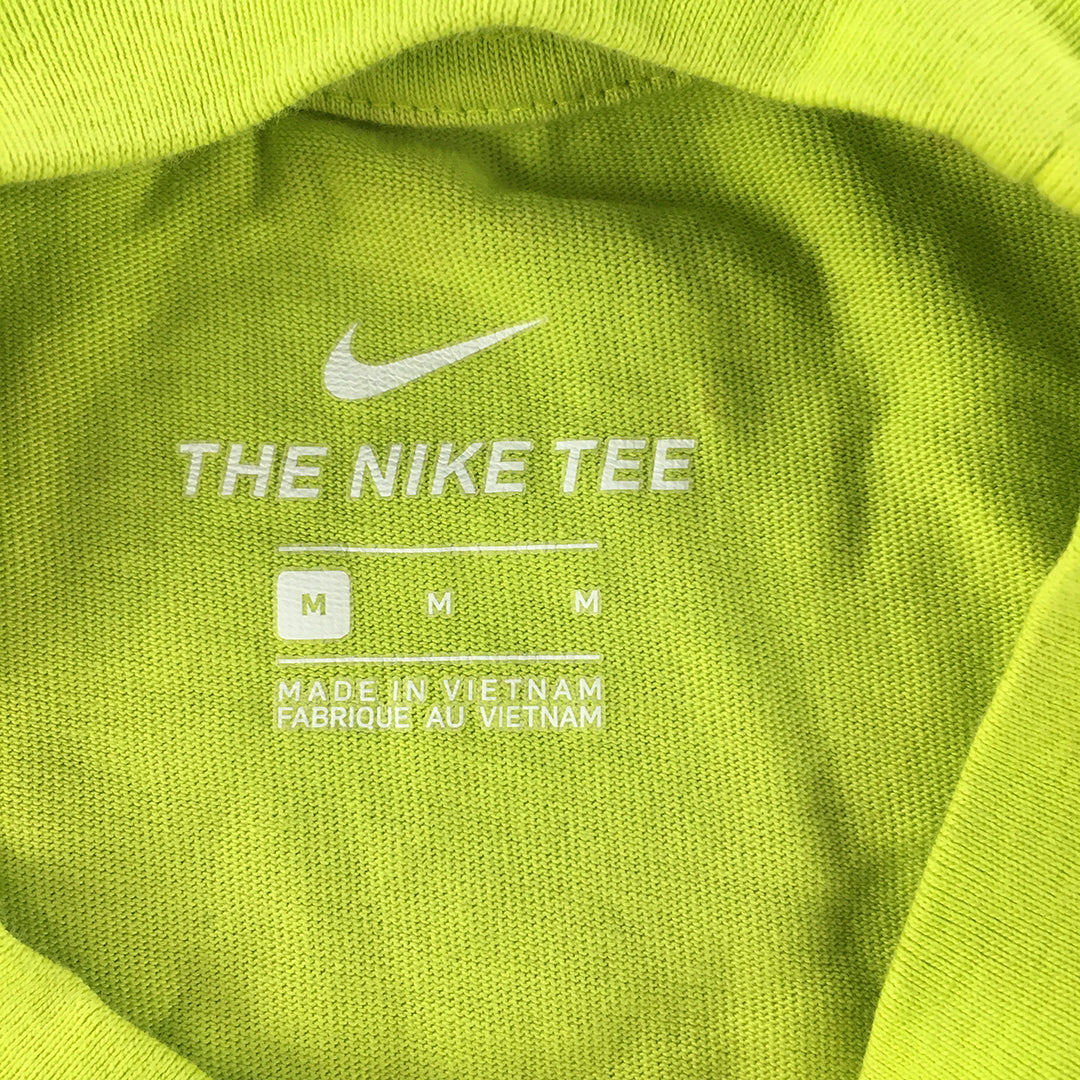 Nike Mens T-Shirt Size M Green Logo Short Sleeve Crew Neck Tee