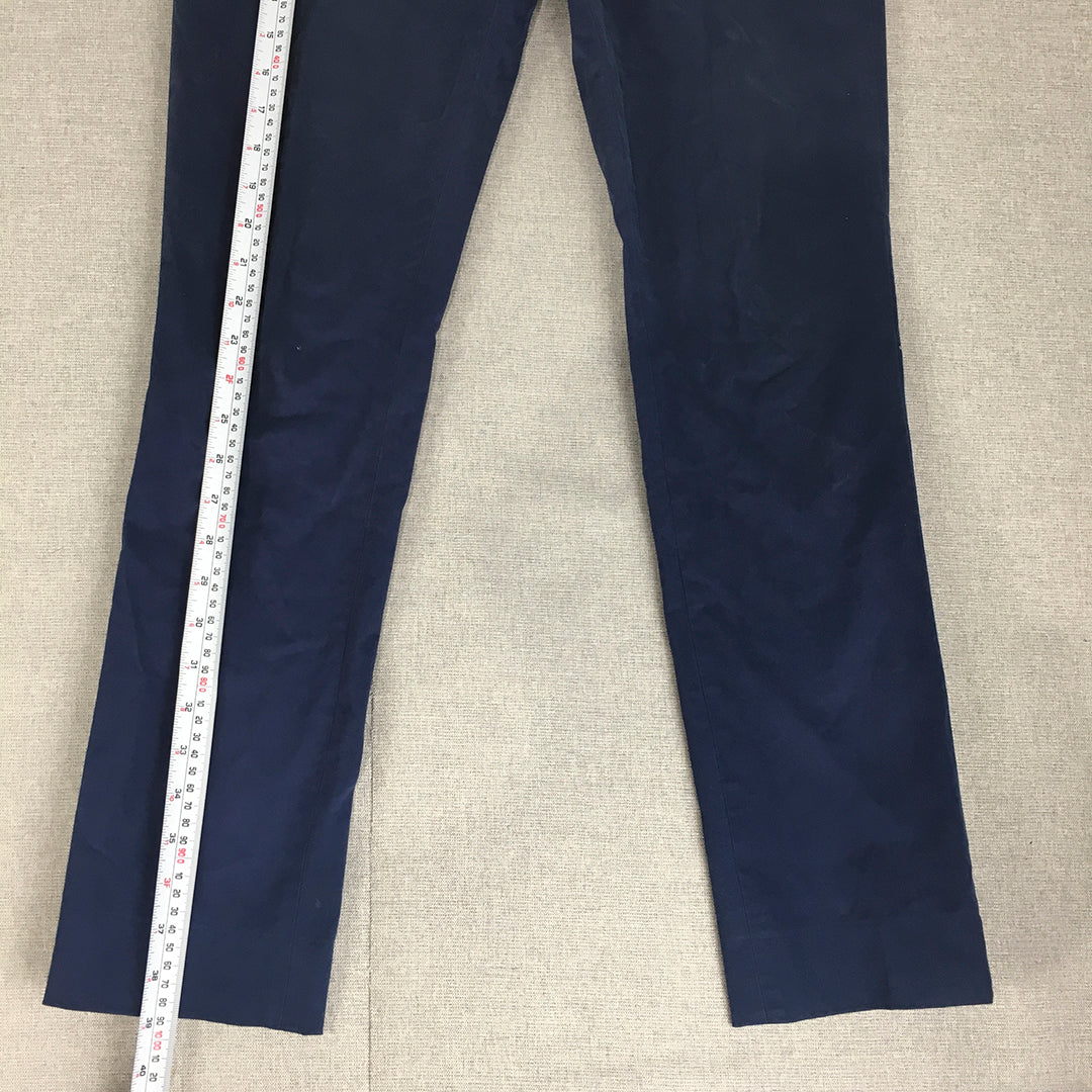 H&M Mens Dress Pants Size 30 Blue Slim Fit Straight Pockets