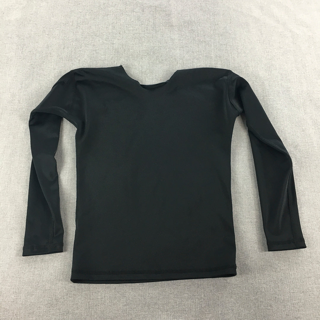 Peak Womens Top Size 10 Black Long Sleeve Athletic Running Gym