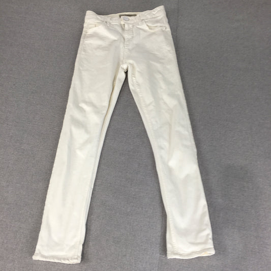 Topshop Moto Jamie Womens Skinny Jeans Size 26 White Stretch Denim