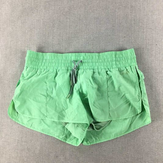 Lorna Jane Womens Shorts Size L Green Drawstring Running Gym