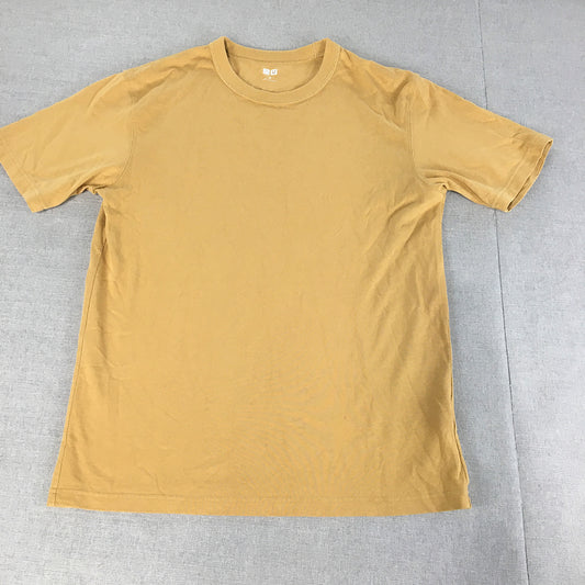 Uniqlo Mens T-Shirt Size S Brown Crew Neck Short Sleeve Tee