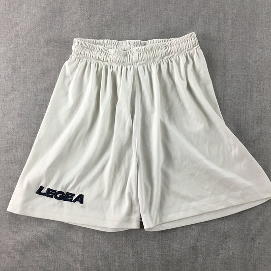 Legea Kids Boys Football Soccer Shorts Youth Size M (10 - 12 Years) White