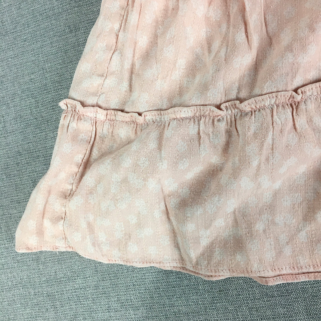 Mooloola Womens Tiered Mini Skirt Size 12 Pink Elastic Waist