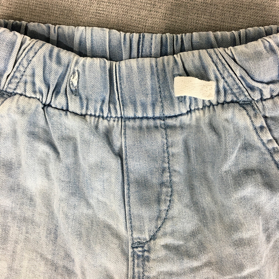 H&M Baby Denim Shorts Size 12 - 18 Months Blue Elastic Waist