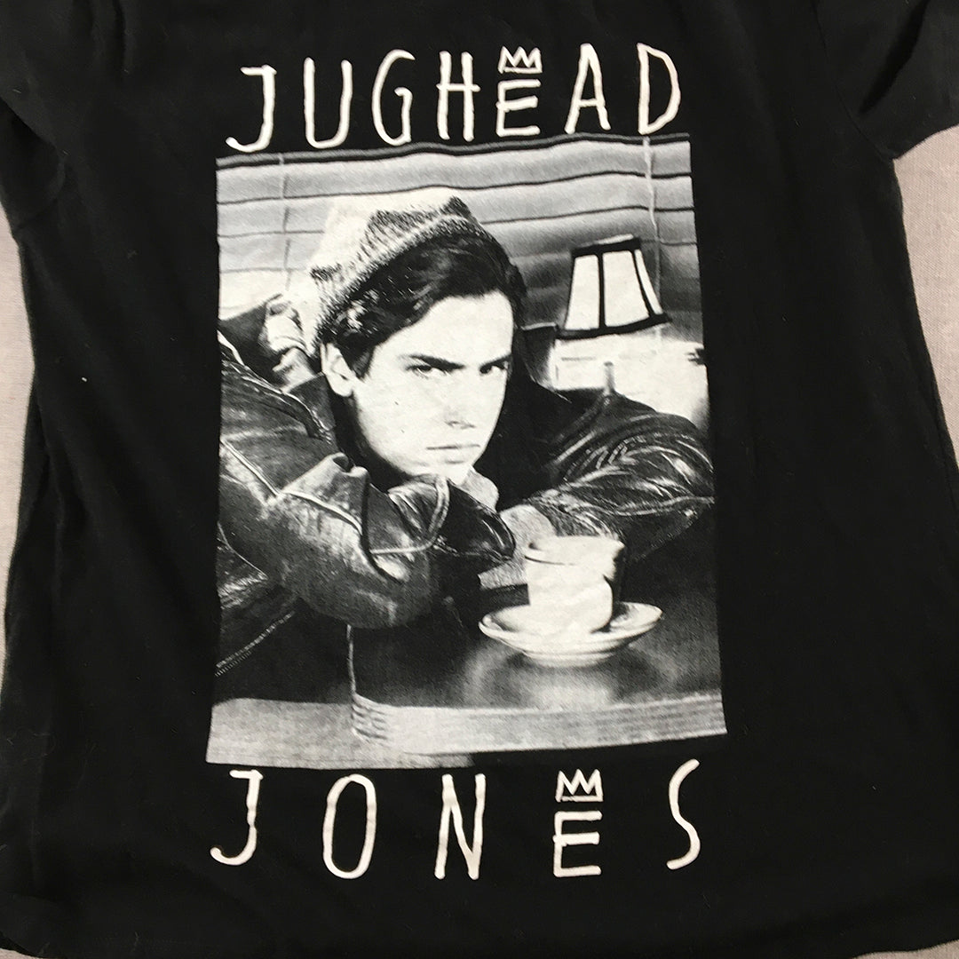 Riverdale Womens T-Shirt Size M Black Jughead Jones Short Sleeve Top