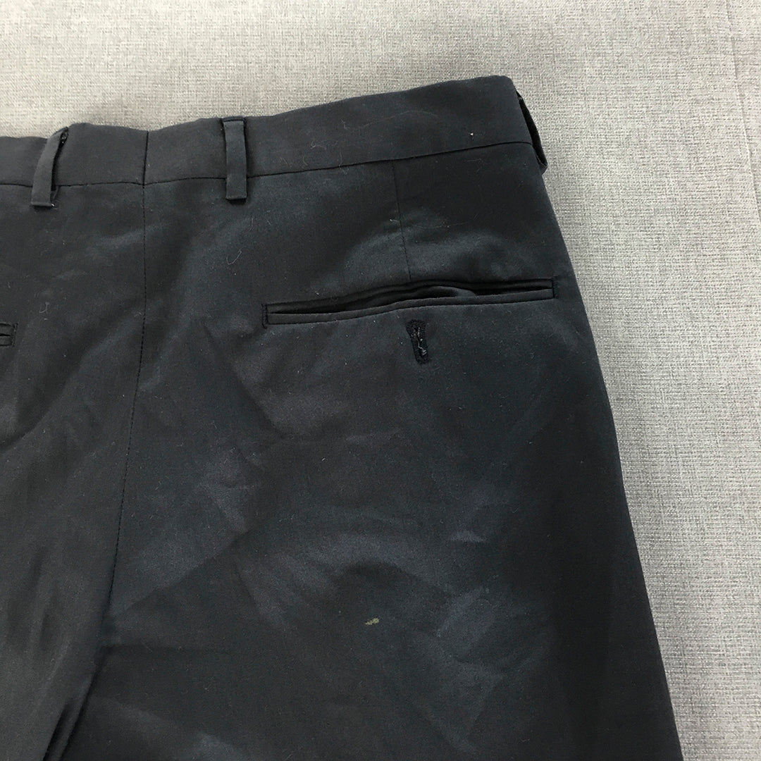 Zara Man Dress Pants Size 30 (W30 x L31) Navy Blue Slim Fit Formal