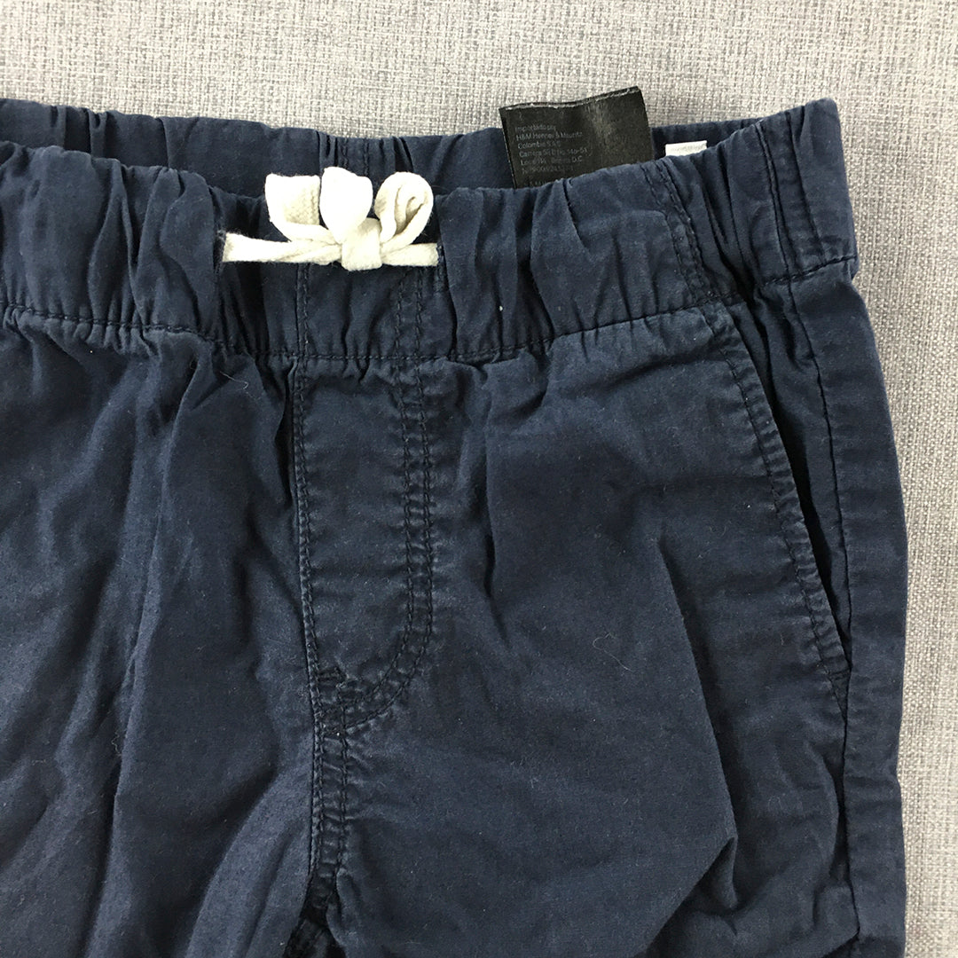 H&M Kids Boys Chino Shorts Size 2 - 3 Years Toddler Navy Blue Pockets