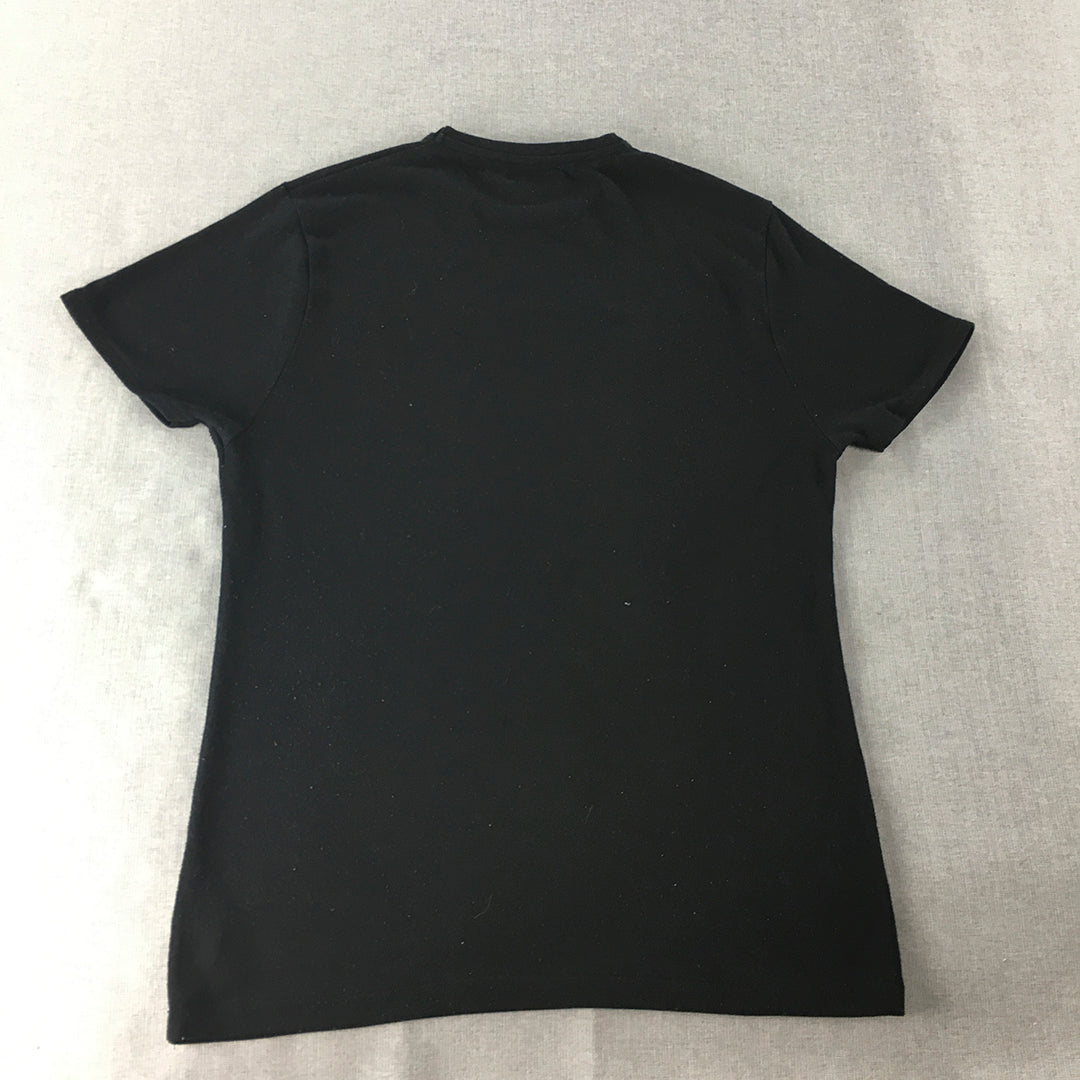 Zara Man T-Shirt Size M Black Knit Slim Fit Tee