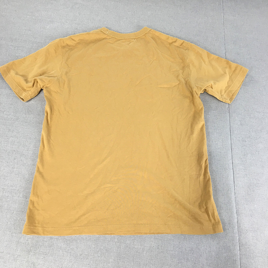 Uniqlo Mens T-Shirt Size S Brown Crew Neck Short Sleeve Tee