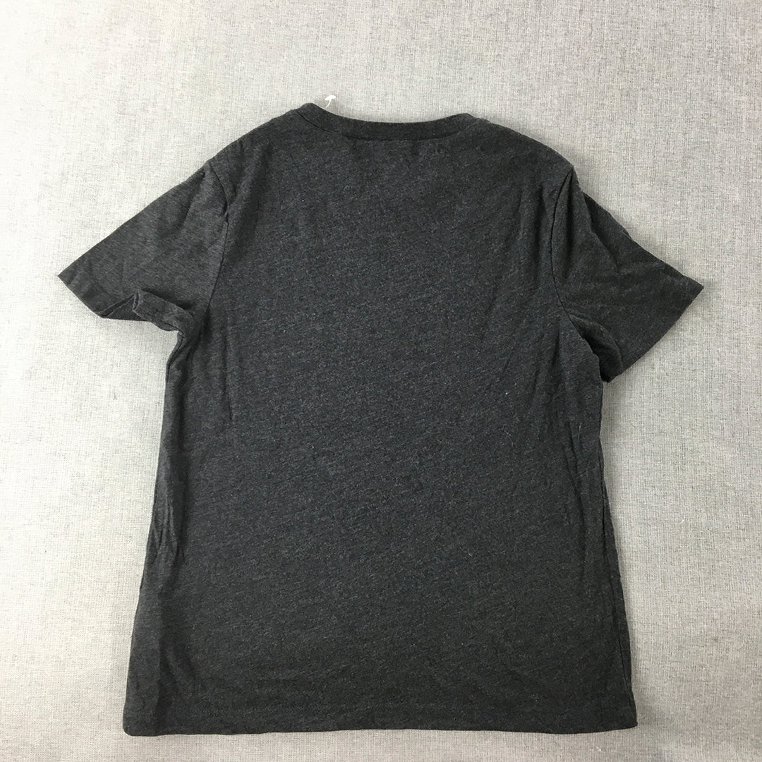 Old Navy Kids Boys T-Shirt Size 8 Charcoal Black Short Sleeve Top