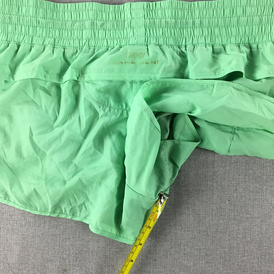 Lorna Jane Womens Shorts Size L Green Drawstring Running Gym