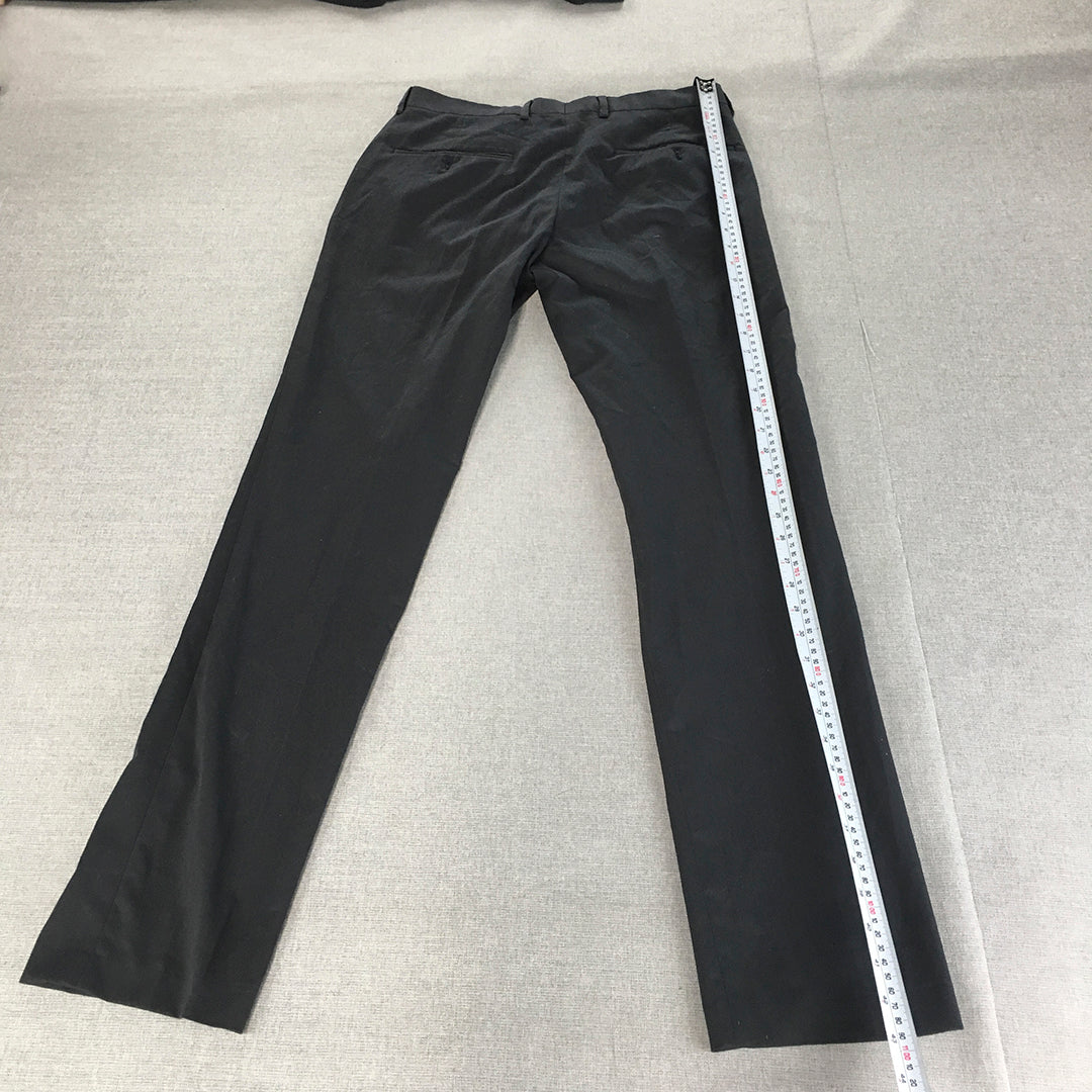 Zara Man Dress Pants Size 30 (W30 x L31) Navy Blue Slim Fit Formal