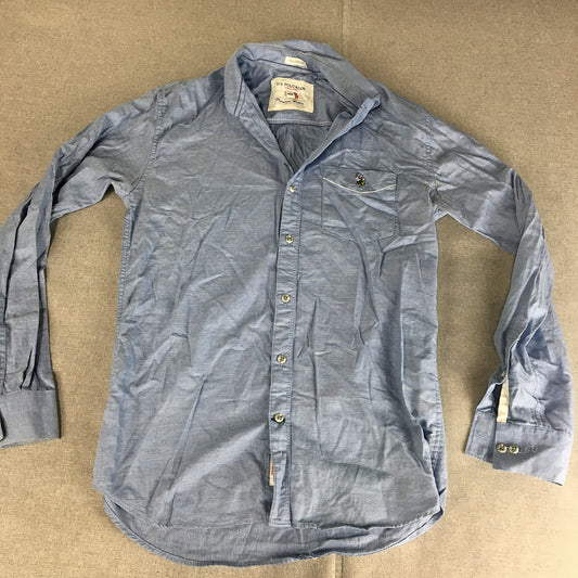 U.S. Polo Assn. Mens Shirt Size M Slim Fit Blue Long Sleeve Button-Up