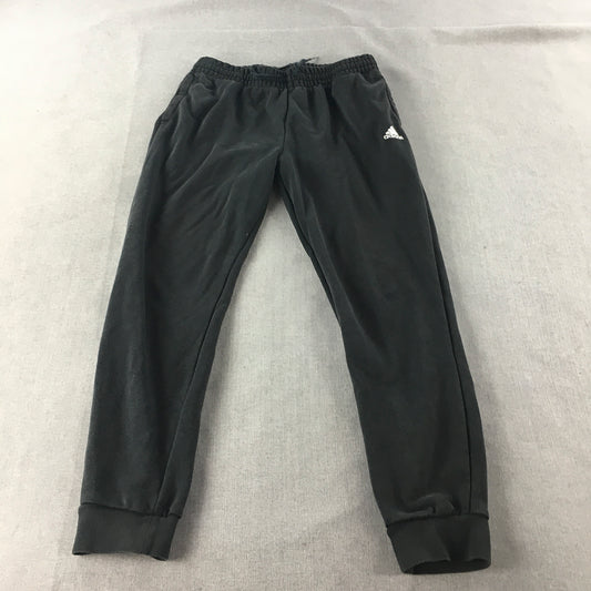 Adidas Womens Tracksuit Pants Size L Black Logo Drawstring Jogger