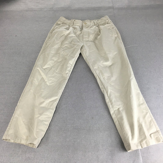 Perry Ellis Mens Chino Pants Size 30 Cream Beige Pockets Straight Leg