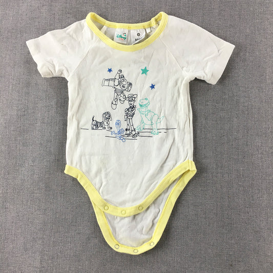 Disney Toy Story Baby Bodysuit Size 00 (3 - 6 Months) White One-Piece