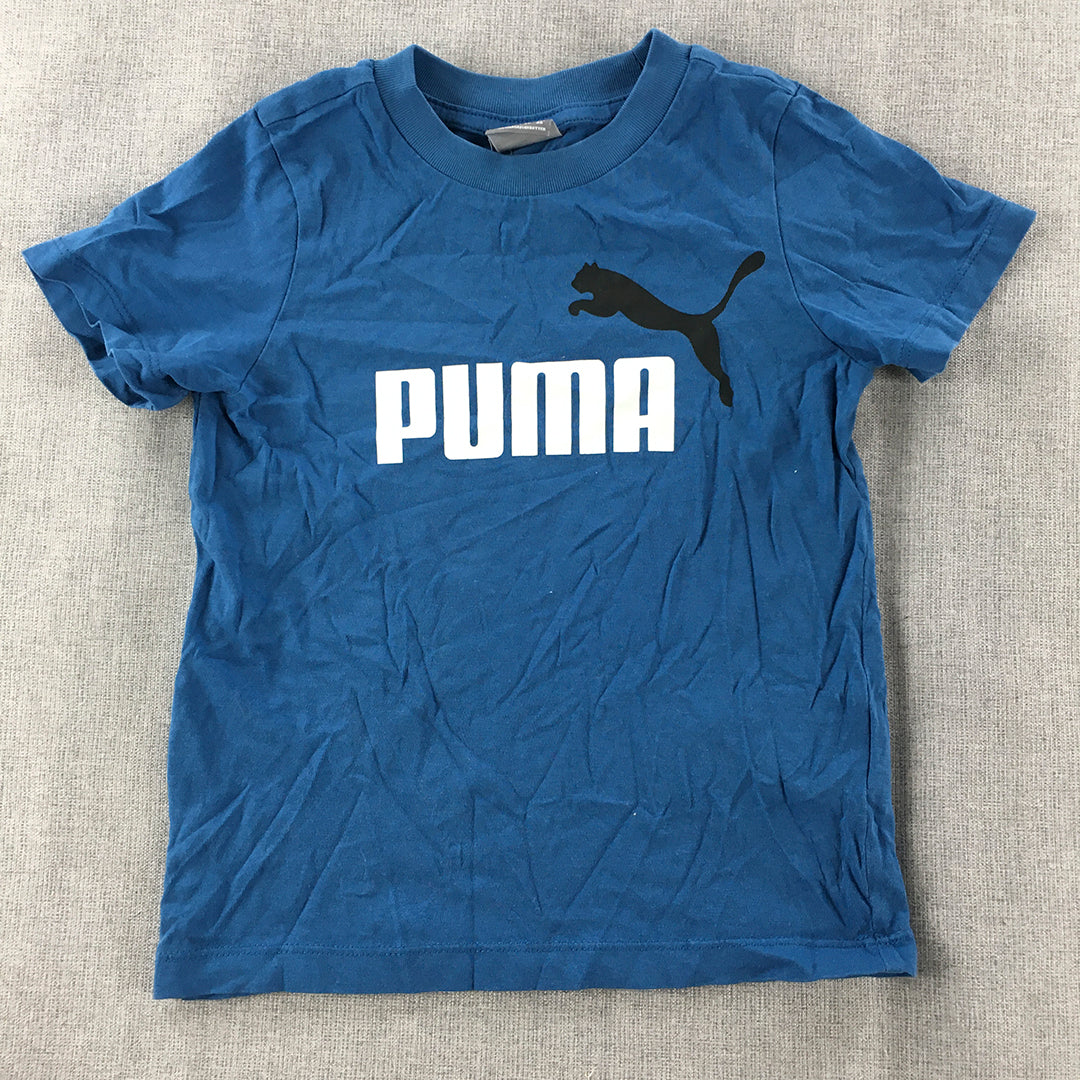 Puma Kids Boys T-Shirt Size 2 - 3 Years Toddler Blue Short Sleeve Top