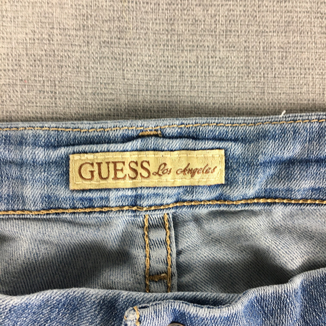 Guess Womens Jeans Size 31 Blue Light Wash Straight Leg Denim