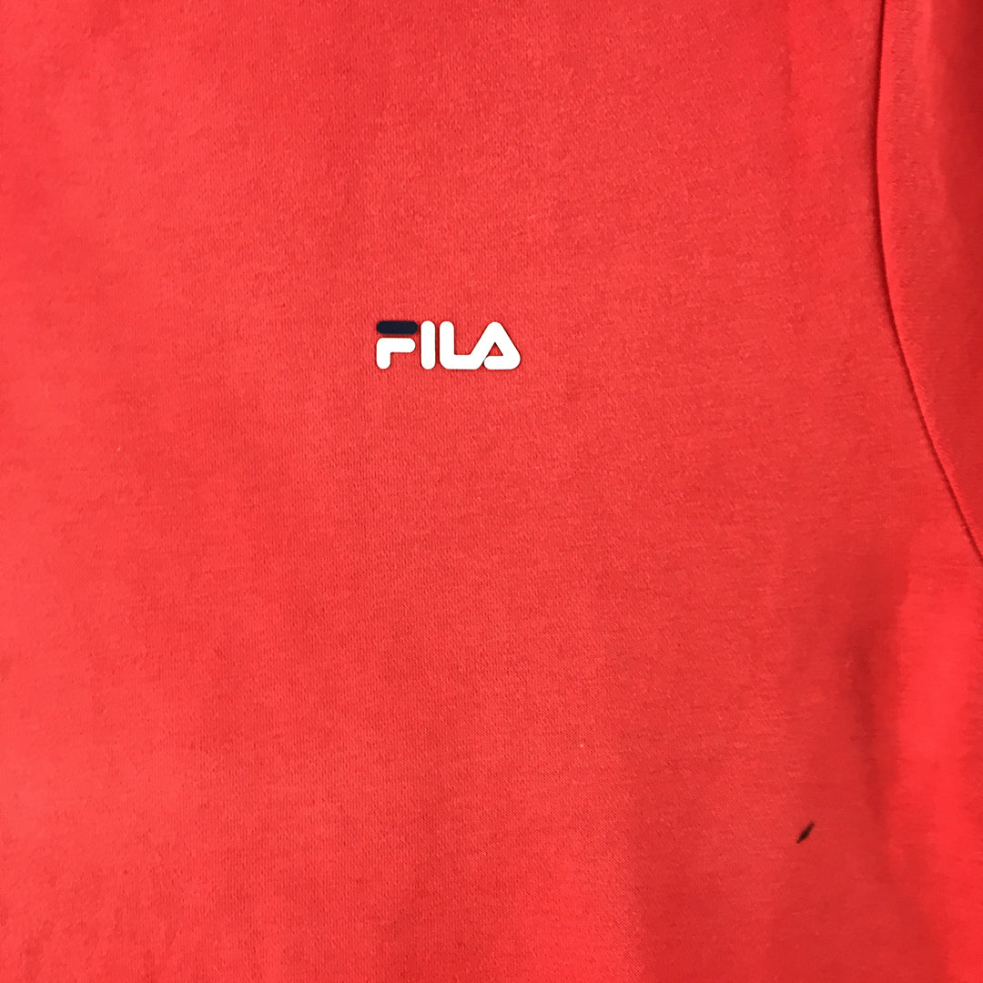 FILA Mens Crew Neck Jumper Size S Red Logo Crew Neck Pullover Jumper