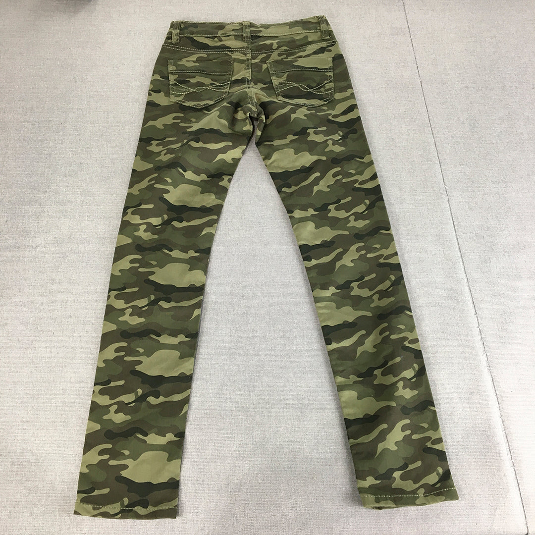 Urban Star Womens Camo Jeans Size 10 Green Skinny Stretch Denim