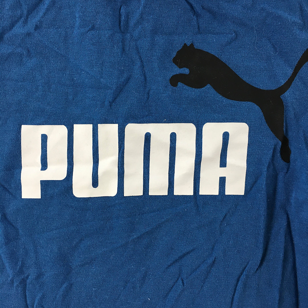 Puma Kids Boys T-Shirt Size 2 - 3 Years Toddler Blue Short Sleeve Top