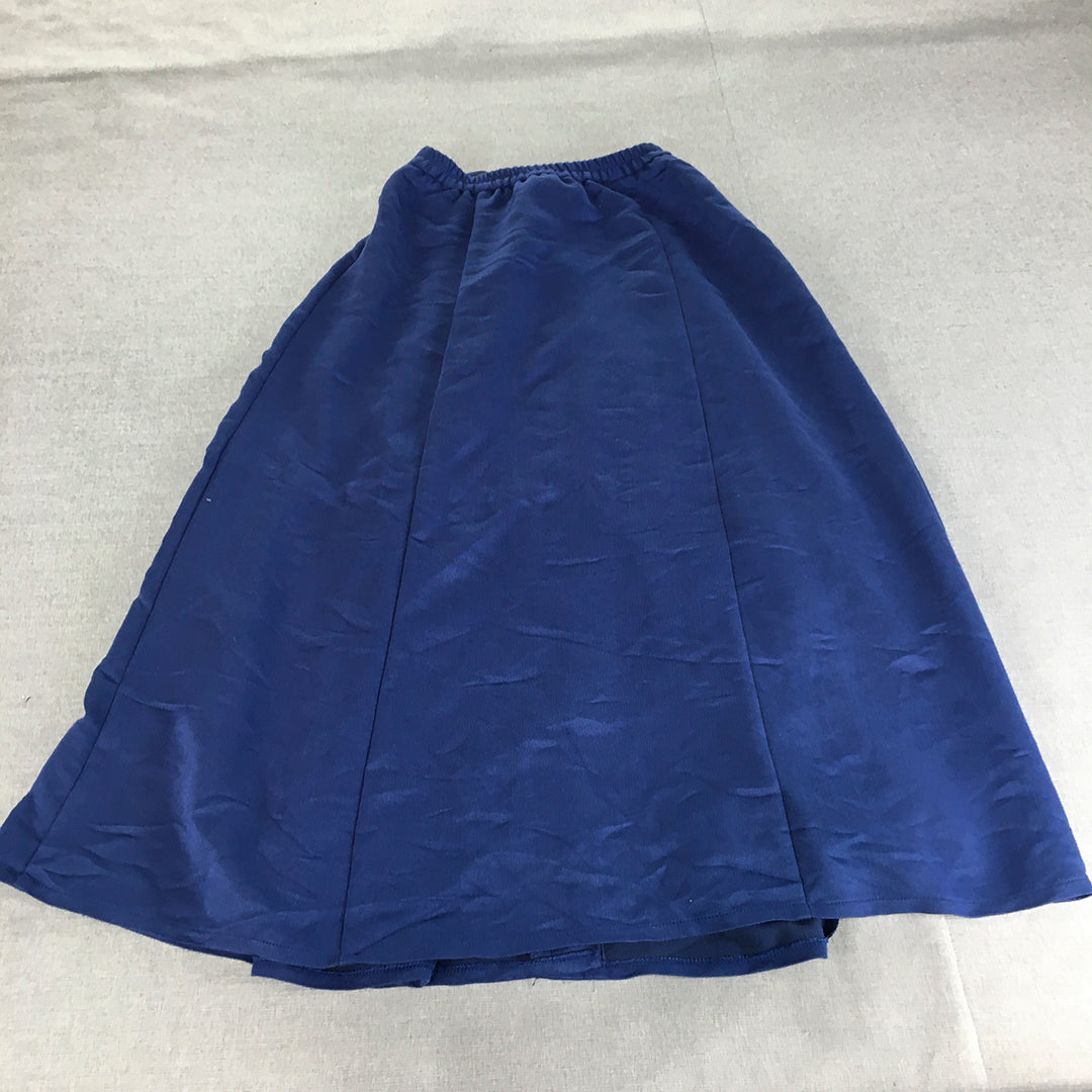 Stitches Womens A-Line Skirt Size 10 Blue Maxi Pleated