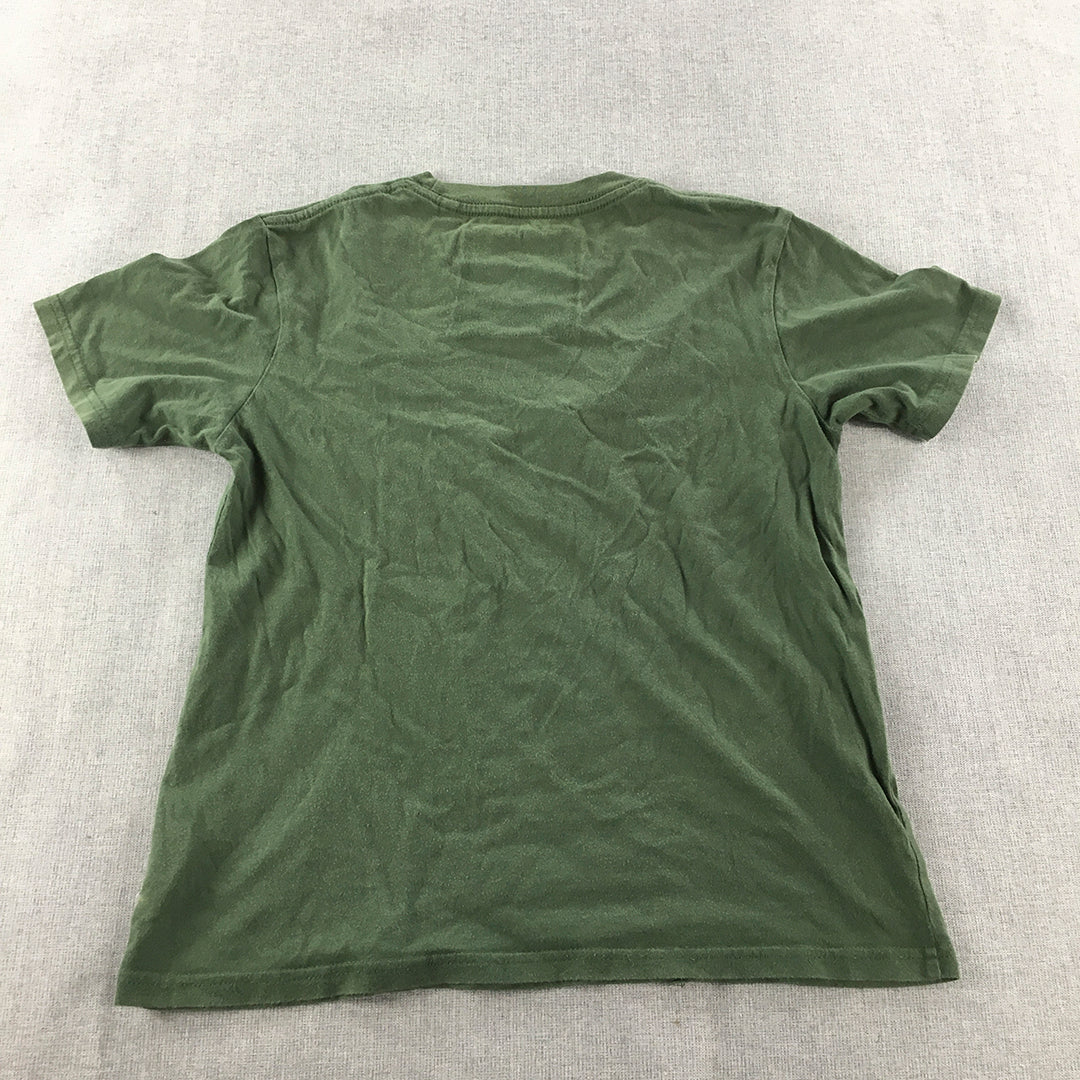 Guess Womens T-Shirt Size M Green Short Sleeve Crew Neck Top