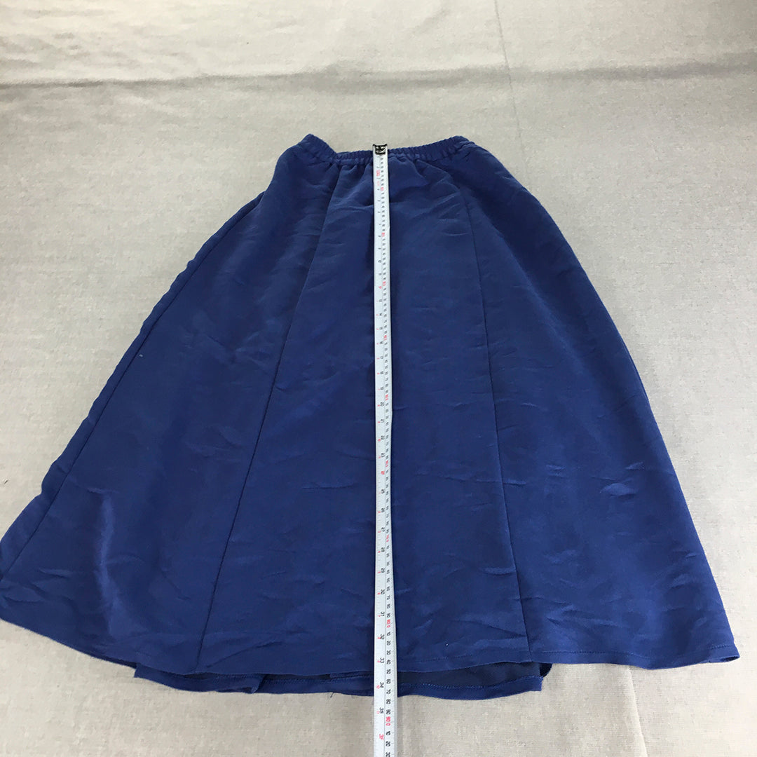 Stitches Womens A-Line Skirt Size 10 Blue Maxi Pleated