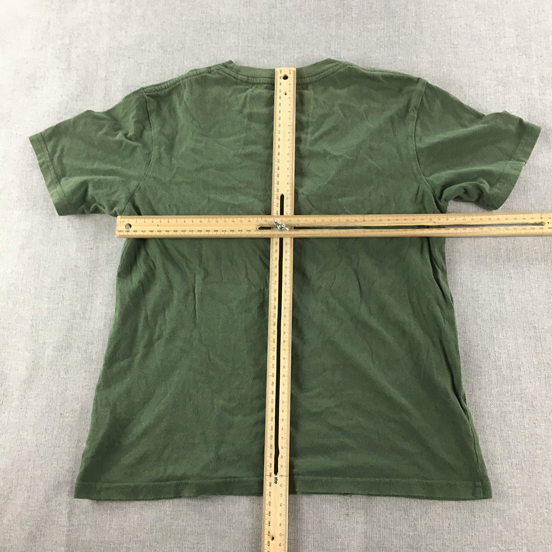 Guess Womens T-Shirt Size M Green Short Sleeve Crew Neck Top