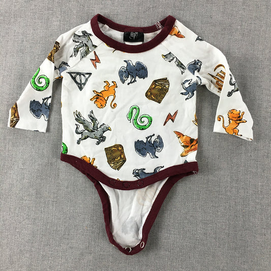 Harry Potter Baby Bodysuit Size 0000 Newborn White One-Piece