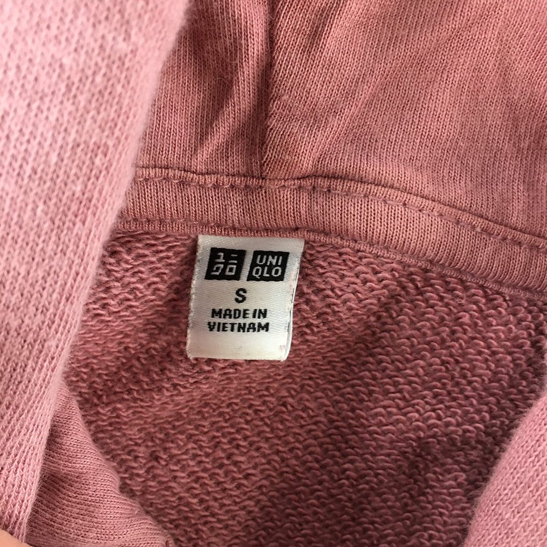 Uniqlo Womens Jacket Size S Pink Zip-Up Pockets Hoodie Coat