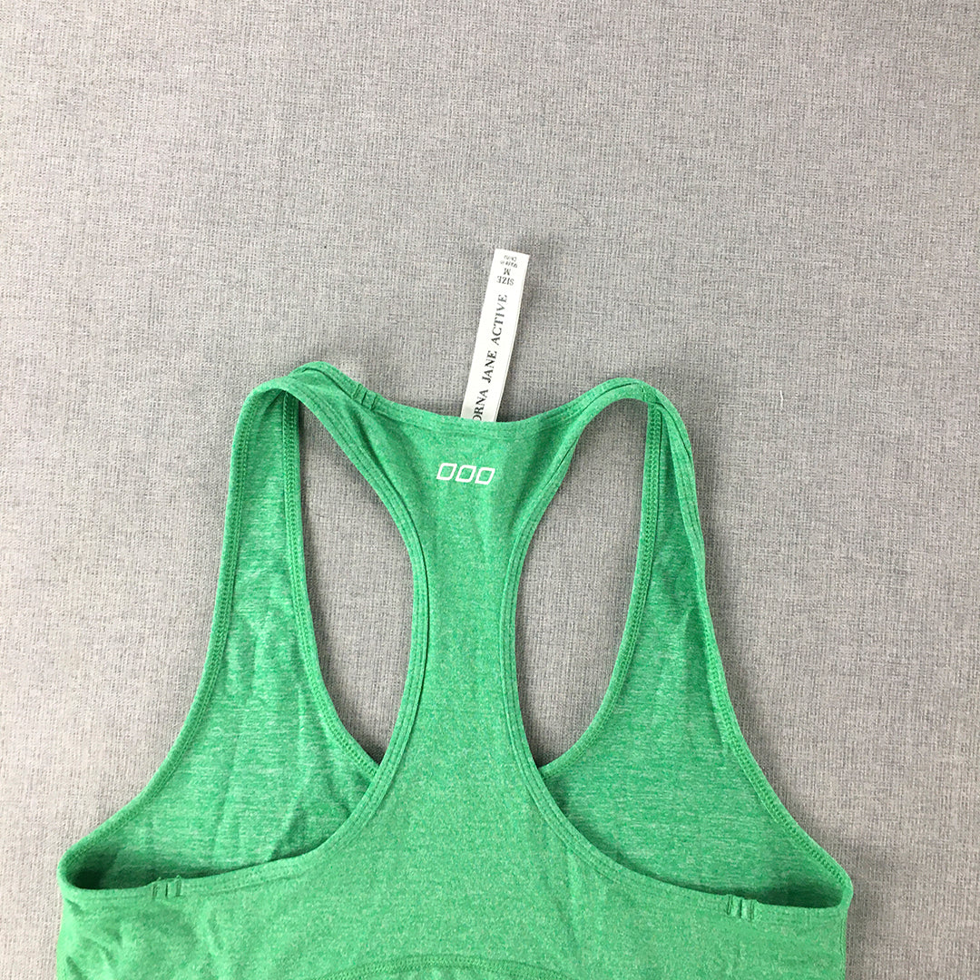 Lorna Jane Womens Tank Top Size M Green Sleeveless Shirt