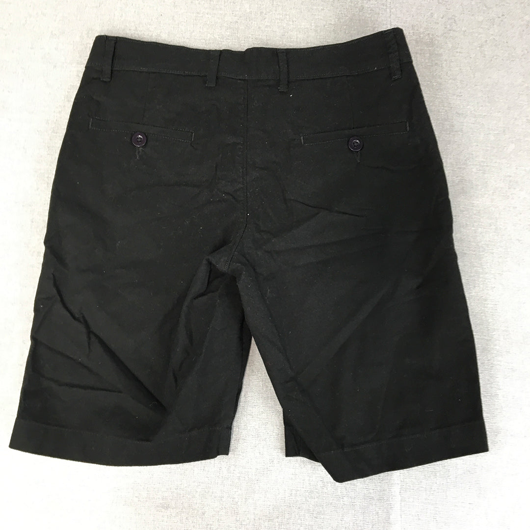 Ether By Myntra Mens Chino Shorts Size 34 Black Pockets Casual Walking