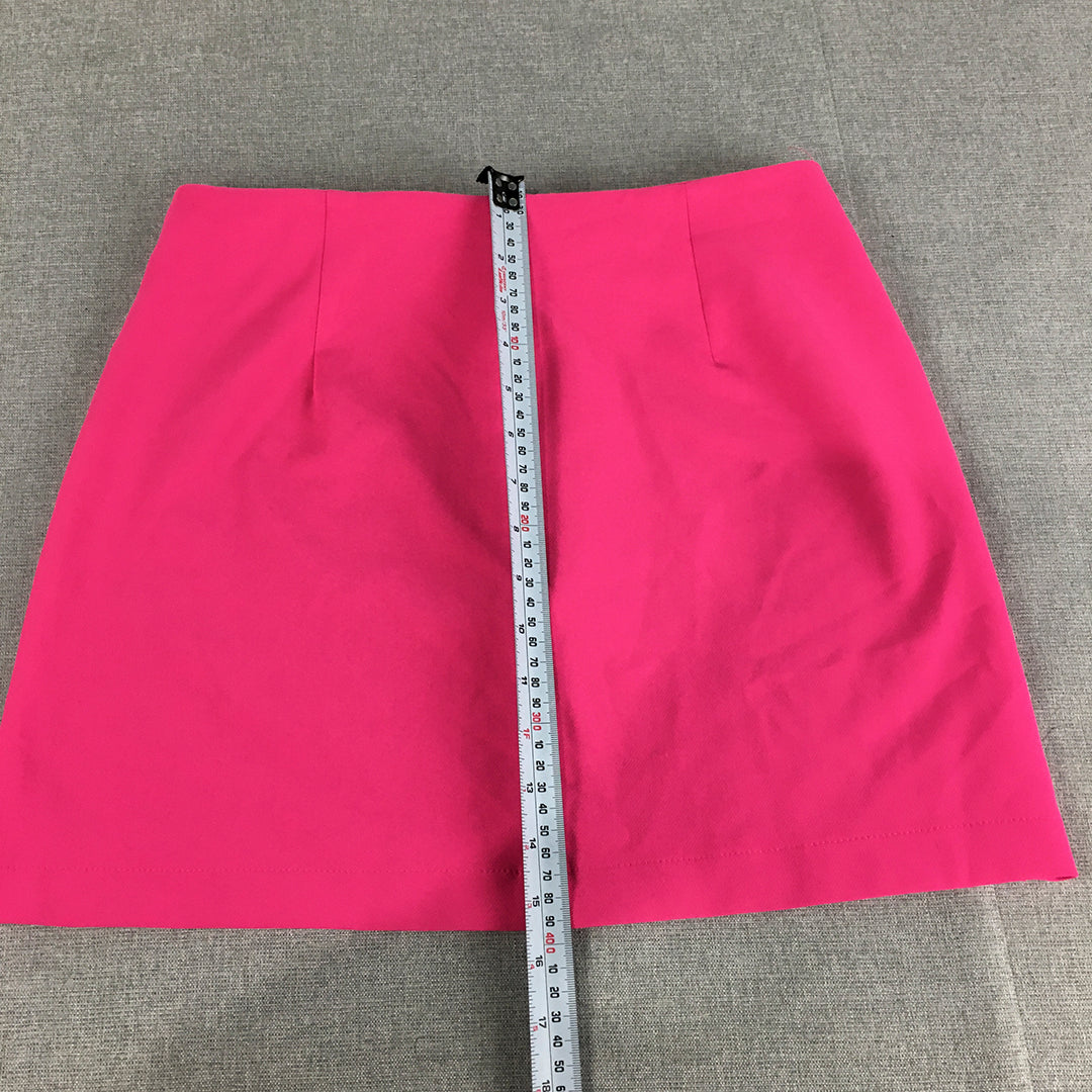 NEW Rachel Araz x Koton Womens Mini Skirt Size 38 EU (W28) Pink Diamante