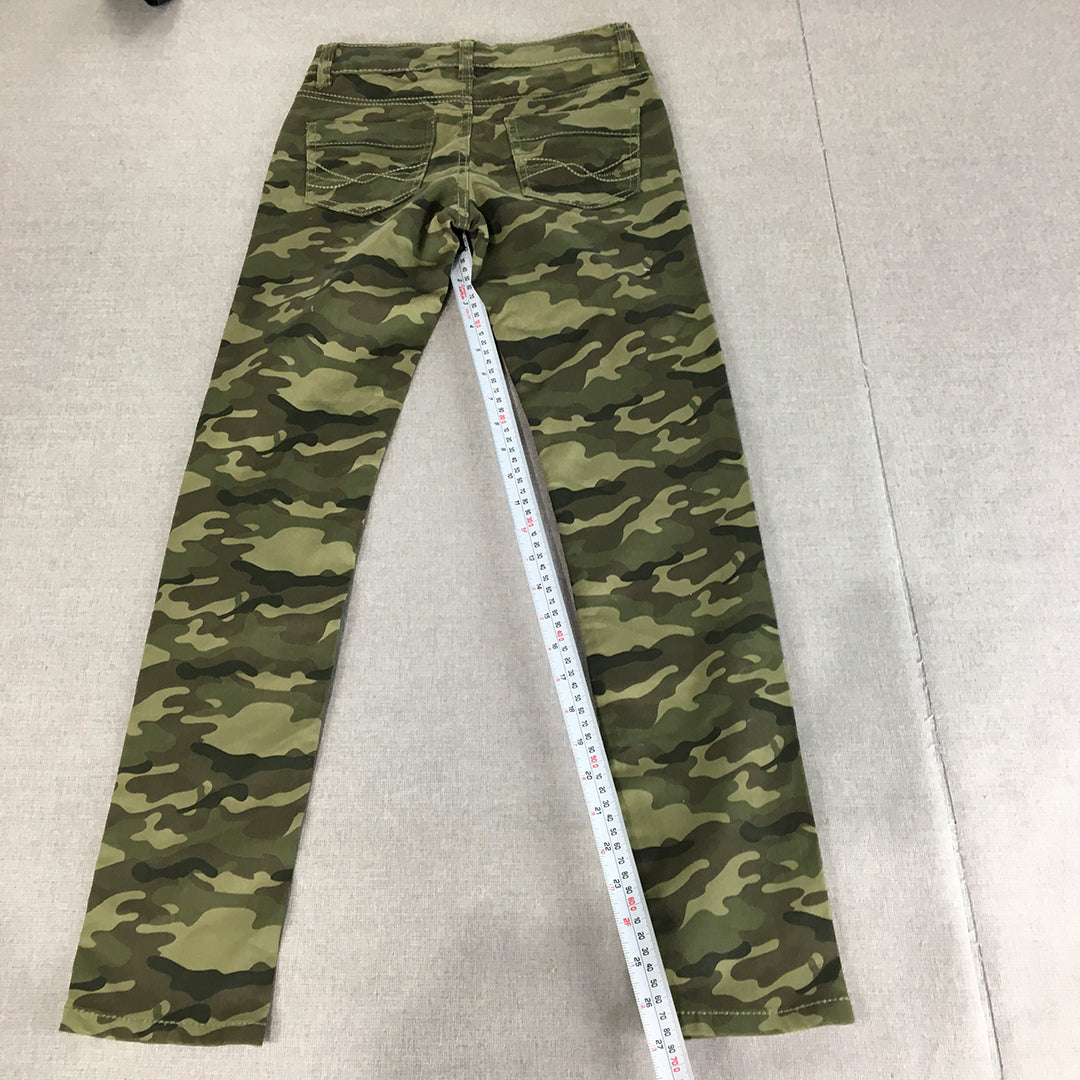 Urban Star Womens Camo Jeans Size 10 Green Skinny Stretch Denim