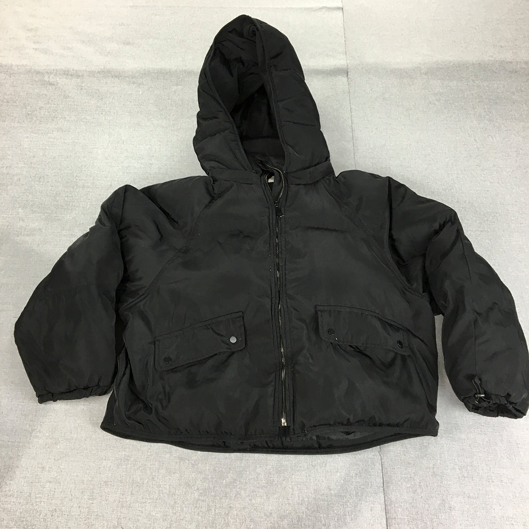 Love Look Womens Jacket Size XS Black Zip-Up Hoodie Pockets Windbreaker