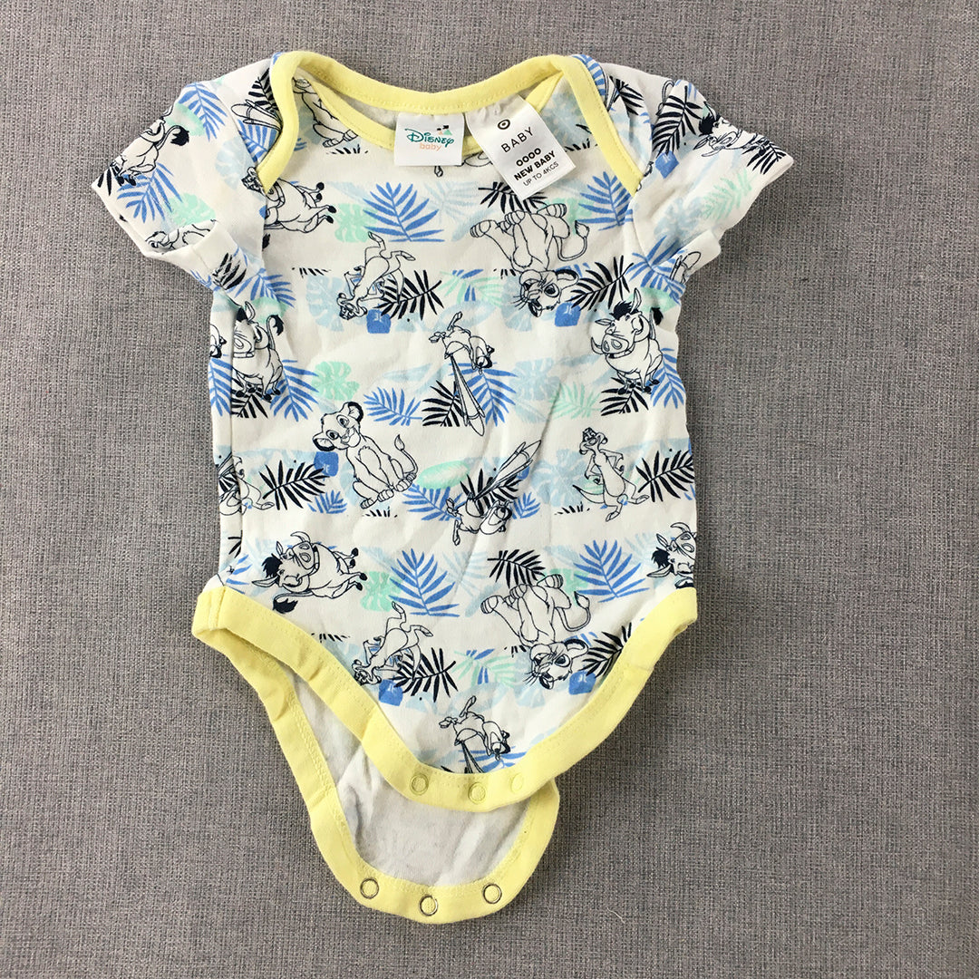 Disney The Lion King Newborn Baby Bodysuit Size 0000 White One-Piece