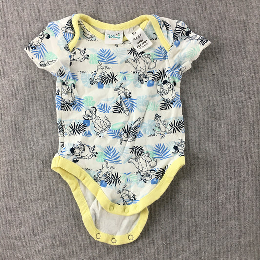 Disney The Lion King Newborn Baby Bodysuit Size 0000 White One-Piece