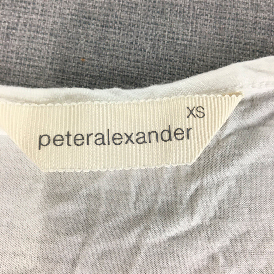 Peter Alexander Womens Sleep Shirt Size XS White V-Neck Pajama Top