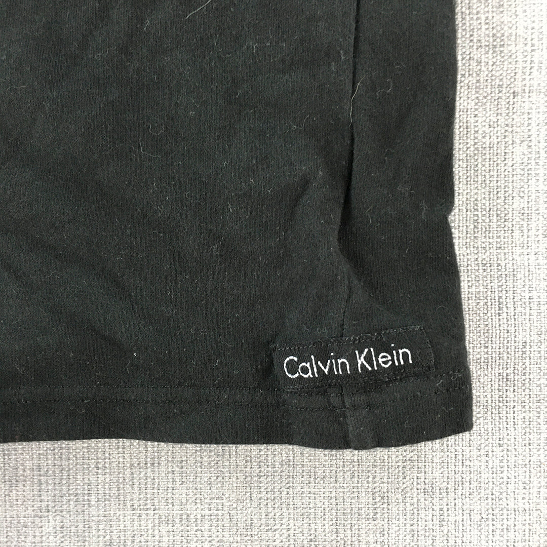 Calvin Klein Mens Tank Top Size L Black Sleeveless Shirt